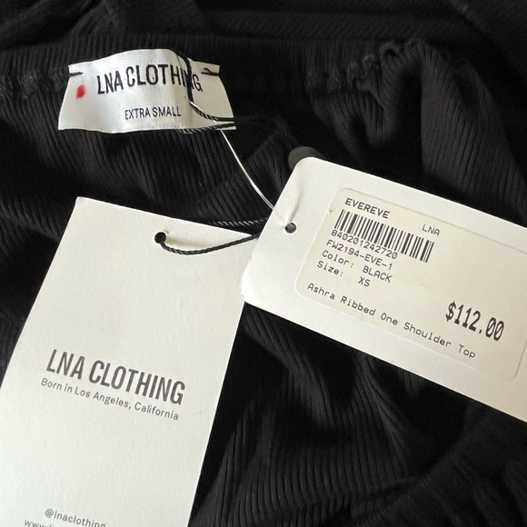 EVEREVE LNA Ashra rubbed one shoulder top NWT size XS - Picture 7 of 7